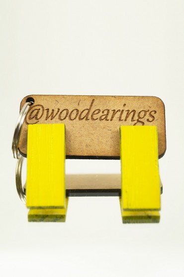 Ξύλινα σκουλαρίκια κίτρινα TH1WD4S1