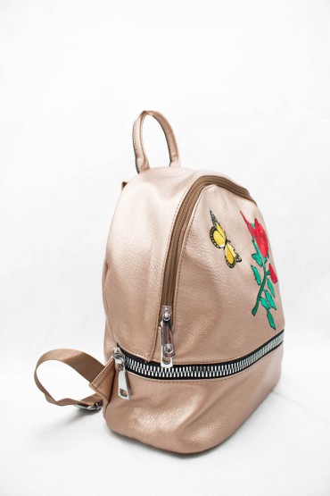 Γυναικεία μπρονζέ μεταλιζέ τσάντα