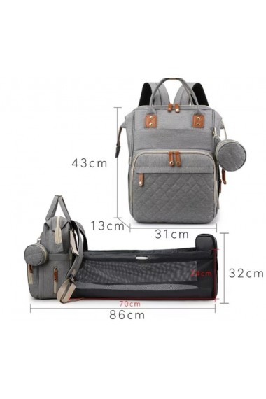 Γυναικεία mommy backpack γκρι K5MGRAYS3