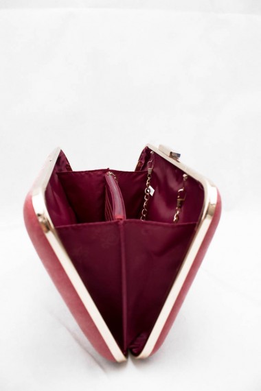 Γυναικείος κόκκινος φάκελος clutch