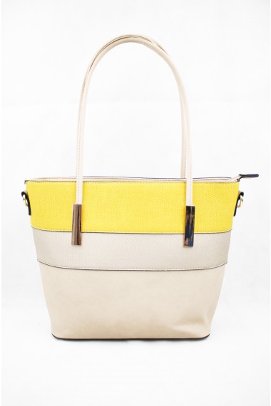 Γυναικεία μπεζ κίτρινη τσάντα