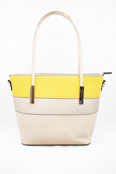 Γυναικεία μπέζ κίτρινη τσάντα